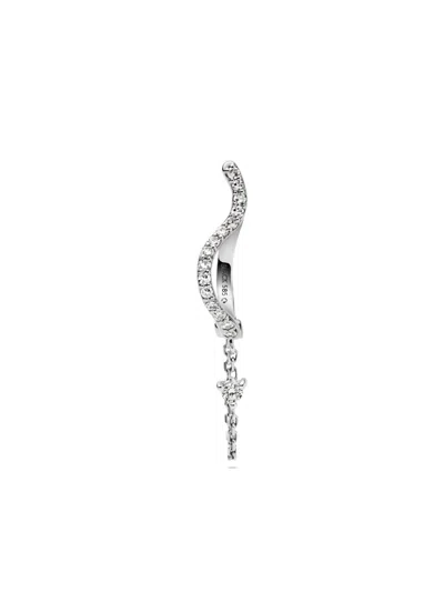 Maria Black 14k Recycled White Gold Versailles Lab-grown Diamonds Drop Earrings In Silver