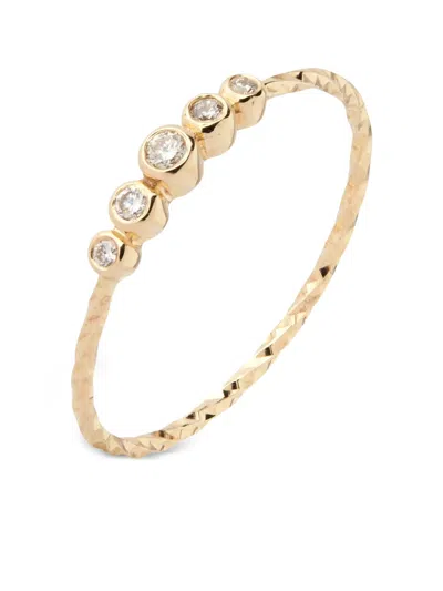 Maria Black 14k Recycled Yellow Gold Ally Lab-grown Diamonds Ring In Brown