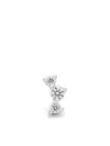 Maria Black 14k White Gold Fuzzy Flare Diamond Single Earring In 银色