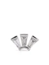 Maria Black 14k White Gold Modular Fan Diamond Stud Earring In Silver