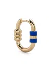 Maria Black Gold Vertigo Oval Hoop Earring In 金色