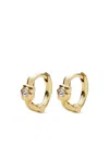 MARIA BLACK 14KT GOLD FLORA DIAMOND HUGGIE EARRING