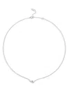 Maria Black 14kt Baxter Weissgoldhalskette Mit Diamanten In Silber