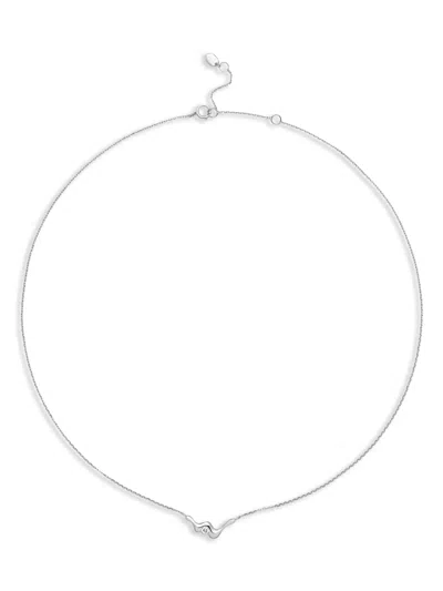 Maria Black 14kt Baxter Weissgoldhalskette Mit Diamanten In Silber
