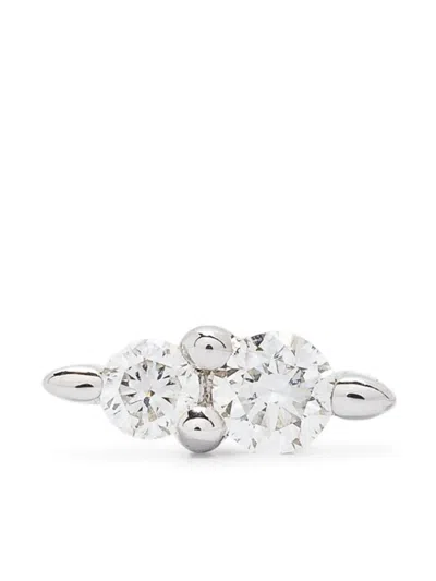 Maria Black 14kt White Gold Hazy Gleam Piercing Diamond Single Earring In Silver