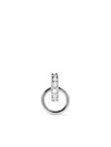 Maria Black 14kt White Gold Lila Diamond Hoop Stud In Silver