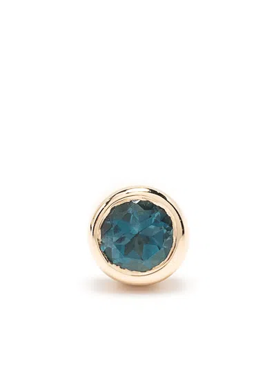 Maria Black 14kt Yellow Gold Blue Sapphire Dot Big Stud Earring