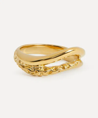 Maria Black 22ct Gold-plated Bess Split Band Ring