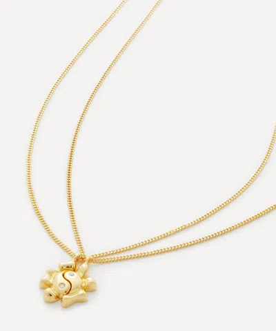 Maria Black 22ct Gold-plated Poppy Pendant Necklace