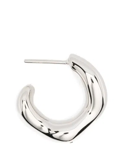 Maria Black Anil Wavy Earrings In Silver
