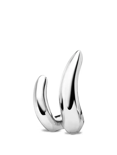 Maria Black Arcus Double Huggie Single Earring In Metallic