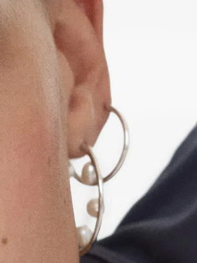 Maria Black Baroque Neo Hoop Earring In Silver