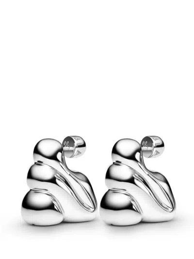 Maria Black Bogota Wavy Earrings In Silver