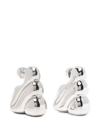 Maria Black Bogota Wavy Trapezoid Earrings In Pink