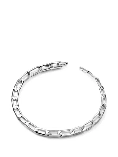 Maria Black Brick Chain-link Bracelet In Silver