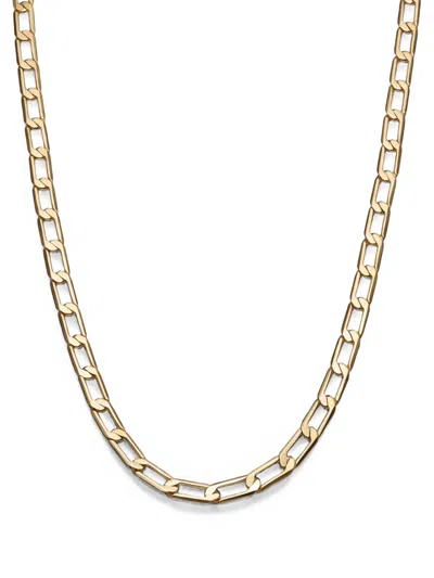 Maria Black Brick Link-chain Necklace In Gold