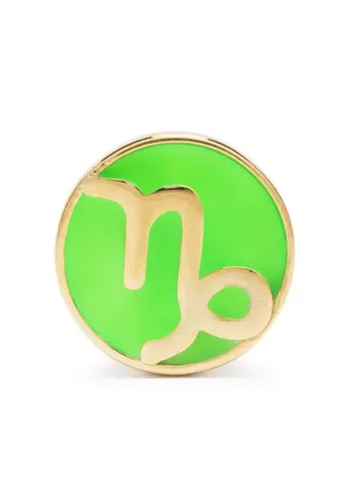 Maria Black Capricorn Coin Charm In Gold