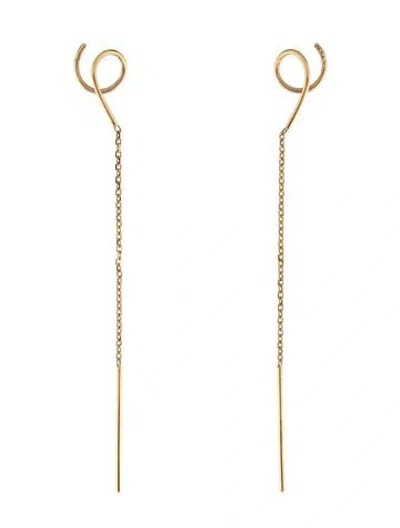 Pre-owned Maria Black Chain Ear Cuff Drop Earrings In Multicolor