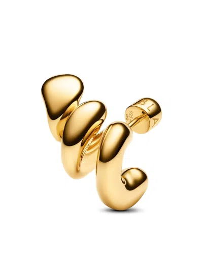 Maria Black Coil Crawler Earring In Gold