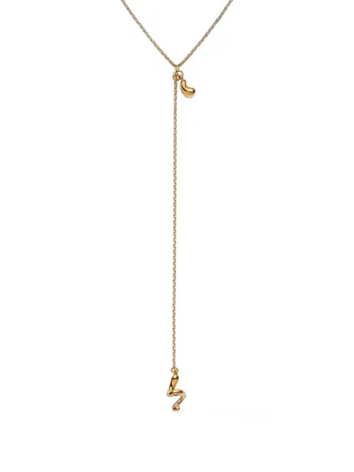 Maria Black Coil Lariat Necklace In Gray