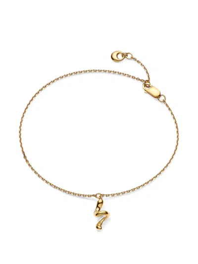 Maria Black Coil Pendant Bracelet In Gold