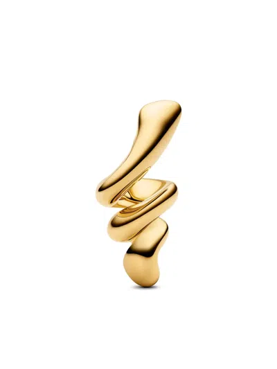 Maria Black Coil-shaped Earring In Gold