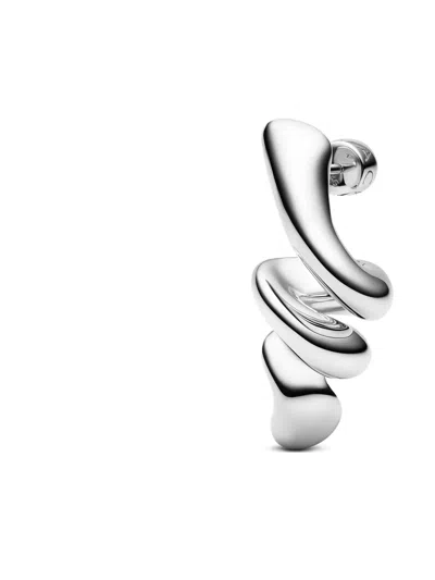 Maria Black Coil Silver Earrings In Metallic