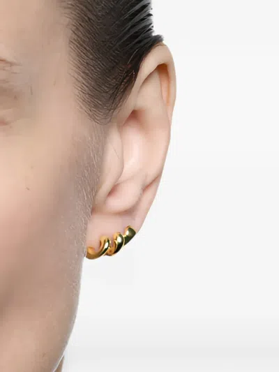 Maria Black Coil Stud Earring In Gold