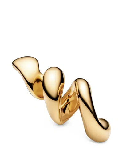Maria Black Coil Stud Earring In Gold