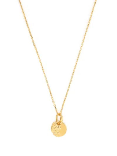 Maria Black Coin Pendant Necklace In Gold