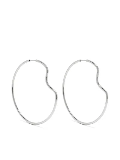 Maria Black Copenhagen 50 Sculpted Hoop Earring In Silver