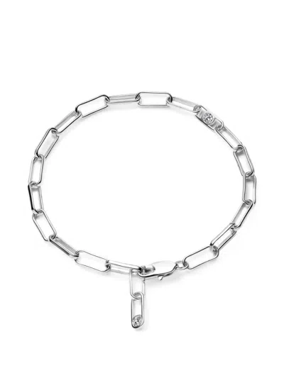 Maria Black Cove Paperclip-chain Bracelet In Silver