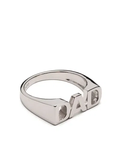 Maria Black Dad Letter Ring In Silver