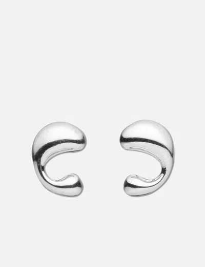 Maria Black Dolphin Pool Studs In Silver