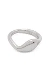 Maria Black Dolphin Ring In Silver