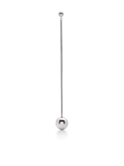 Maria Black Duster Single Earring In Silver