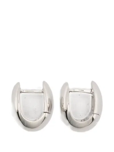 Maria Black Finney Domed Huggie Earrings In Metallic