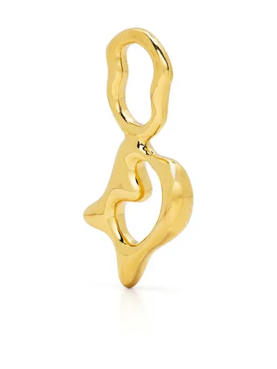 Maria Black Fluent Letter D Plated Charm In Gold