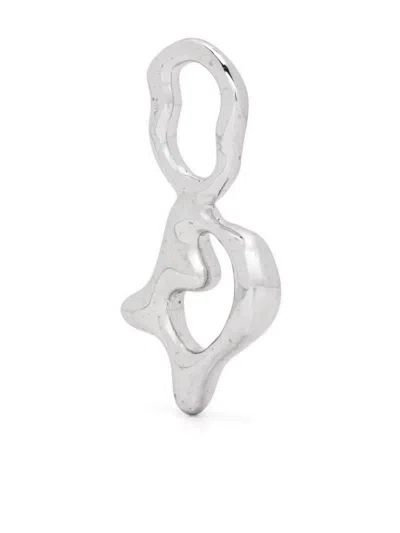 Maria Black Fluent Letter D Silver Charm In Silber