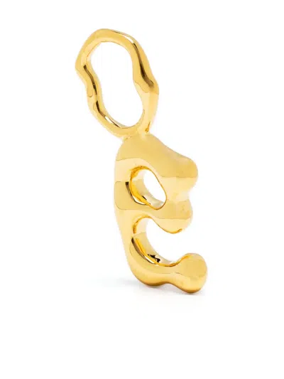 Maria Black Fluent Letter E Plated Charm In Gold