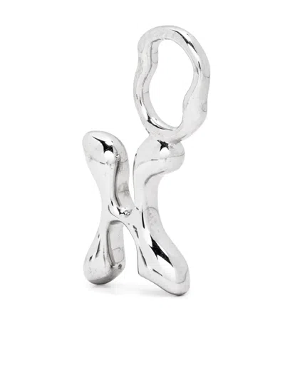 Maria Black Fluent Letter H Silver Charm In Silber
