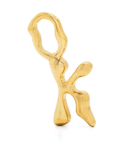 Maria Black Fluent Letter K Plated Charm In Gold