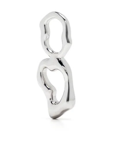 Maria Black Fluent Letter O Pendant In Silver