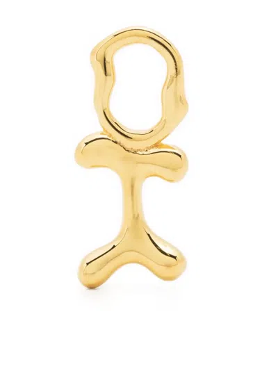 Maria Black Fluent Letter Sterling-silver Charm In Gold