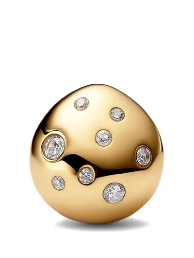 Maria Black Flynn Popcorn Huggie Earrings In Gold