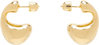 Maria Black Gold Dolphin Small Earrings In Sterling Silver