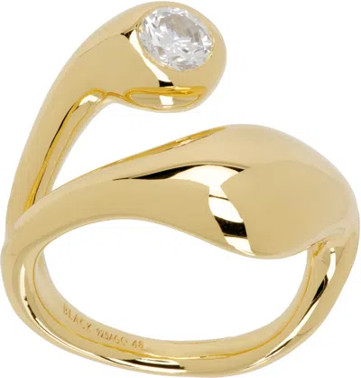 Maria Black Gold Mermaid Ring In Goldplated