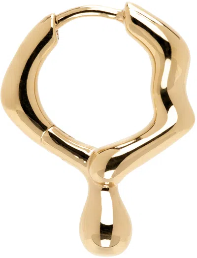 Maria Black Gold Mira Huggie Single Earring In Goldplated