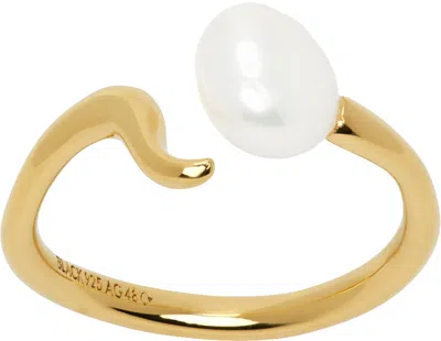 Maria Black Gold Moonshine Ring In Gold Hp