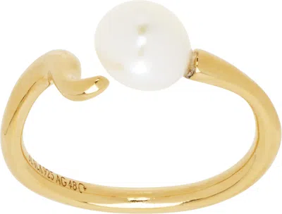 Maria Black Gold Moonshine Ring In Goldplated